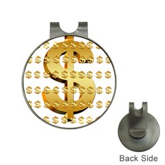 Dollar Money Gold Finance Sign Hat Clips With Golf Markers by Mariart