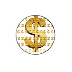 Dollar Money Gold Finance Sign Hat Clip Ball Marker by Mariart