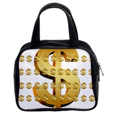 Dollar Money Gold Finance Sign Classic Handbag (two Sides) by Mariart