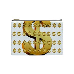 Dollar Money Gold Finance Sign Cosmetic Bag (medium) by Mariart