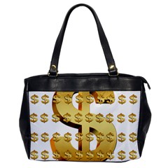 Dollar Money Gold Finance Sign Oversize Office Handbag by Mariart