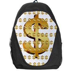 Dollar Money Gold Finance Sign Backpack Bag by Mariart