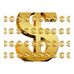 Dollar Money Gold Finance Sign Double Sided Flano Blanket (mini)  by Mariart