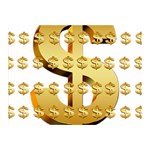 Dollar Money Gold Finance Sign Double Sided Flano Blanket (Mini)  35 x27  Blanket Front