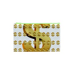 Dollar Money Gold Finance Sign Cosmetic Bag (xs) by Mariart