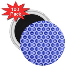 Hexagonal Pattern Unidirectional Blue 2 25  Magnets (100 Pack)  by Mariart