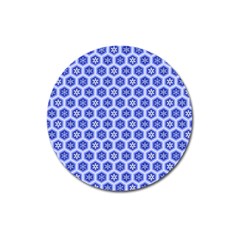 Hexagonal Pattern Unidirectional Blue Magnet 3  (round) by Mariart