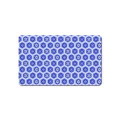 Hexagonal Pattern Unidirectional Blue Magnet (name Card) by Mariart