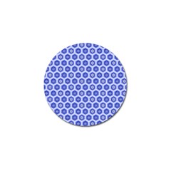 Hexagonal Pattern Unidirectional Blue Golf Ball Marker (4 Pack) by Mariart