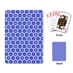 Hexagonal Pattern Unidirectional Blue Playing Cards Single Design Back