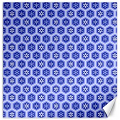 Hexagonal Pattern Unidirectional Blue Canvas 12  X 12  by Mariart