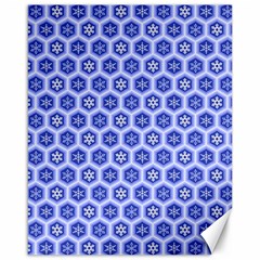 Hexagonal Pattern Unidirectional Blue Canvas 16  X 20  by Mariart