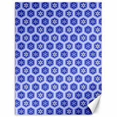 Hexagonal Pattern Unidirectional Blue Canvas 18  X 24  by Mariart