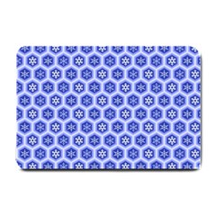 Hexagonal Pattern Unidirectional Blue Small Doormat  by Mariart