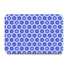 Hexagonal Pattern Unidirectional Blue Plate Mats by Mariart