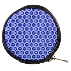 Hexagonal Pattern Unidirectional Blue Mini Makeup Bag by Mariart