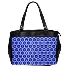 Hexagonal Pattern Unidirectional Blue Oversize Office Handbag by Mariart