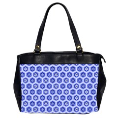 Hexagonal Pattern Unidirectional Blue Oversize Office Handbag (2 Sides) by Mariart