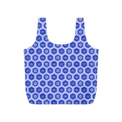 Hexagonal Pattern Unidirectional Blue Full Print Recycle Bag (s) by Mariart