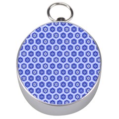 Hexagonal Pattern Unidirectional Blue Silver Compasses by Mariart