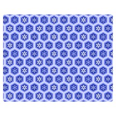 Hexagonal Pattern Unidirectional Blue Double Sided Flano Blanket (medium)  by Mariart