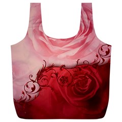 Elegant Floral Design, Wonderful Roses Full Print Recycle Bag (xl) by FantasyWorld7