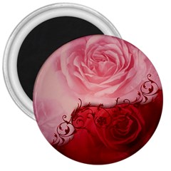 Elegant Floral Design, Wonderful Roses 3  Magnets by FantasyWorld7