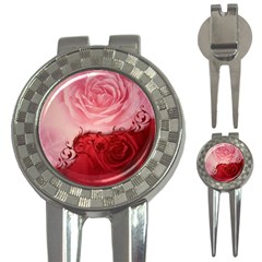 Elegant Floral Design, Wonderful Roses 3-in-1 Golf Divots by FantasyWorld7