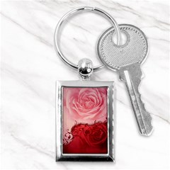 Elegant Floral Design, Wonderful Roses Key Chains (rectangle)  by FantasyWorld7