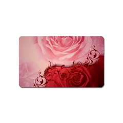 Elegant Floral Design, Wonderful Roses Magnet (name Card) by FantasyWorld7