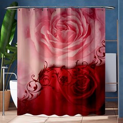 Elegant Floral Design, Wonderful Roses Shower Curtain 60  X 72  (medium)  by FantasyWorld7