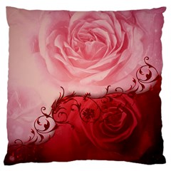 Elegant Floral Design, Wonderful Roses Standard Flano Cushion Case (one Side) by FantasyWorld7