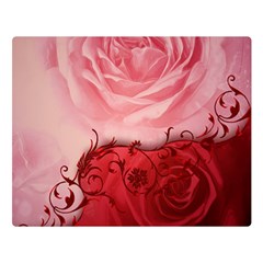 Elegant Floral Design, Wonderful Roses Double Sided Flano Blanket (large)  by FantasyWorld7