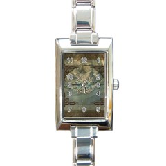 Celtic Knot On Vintage Background Rectangle Italian Charm Watch by FantasyWorld7