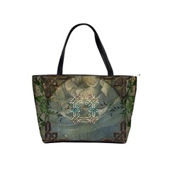 Celtic Knot On Vintage Background Classic Shoulder Handbag by FantasyWorld7