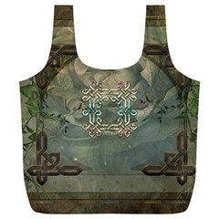 Celtic Knot On Vintage Background Full Print Recycle Bag (xl) by FantasyWorld7