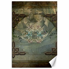 Celtic Knot On Vintage Background Canvas 12  X 18  by FantasyWorld7