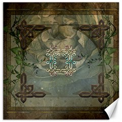 Celtic Knot On Vintage Background Canvas 16  X 16  by FantasyWorld7