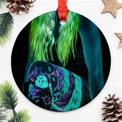 Digital Art Woman Body Part Photo Ornament (round) by dflcprintsclothing