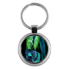 Digital Art Woman Body Part Photo Key Chains (round)  by dflcprintsclothing