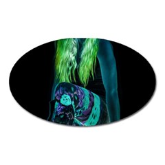 Digital Art Woman Body Part Photo Oval Magnet by dflcprintsclothing