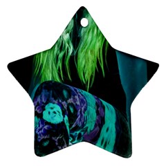 Digital Art Woman Body Part Photo Star Ornament (two Sides)