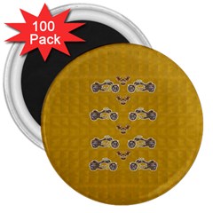 Motorcycles And Ornate Mouses 3  Magnets (100 Pack) by pepitasart