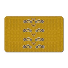 Motorcycles And Ornate Mouses Magnet (rectangular) by pepitasart