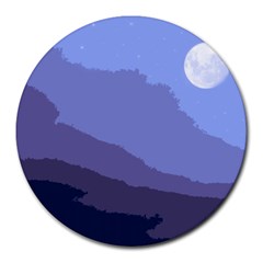 Nature Night Round Mousepads by LoolyElzayat