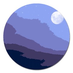 Nature Night Magnet 5  (round) by LoolyElzayat