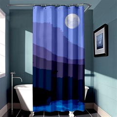 Nature Night Shower Curtain 36  X 72  (stall)  by LoolyElzayat