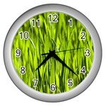 Agricultural field   Wall Clock (Silver) Front