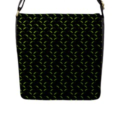 Geckos Pattern Flap Closure Messenger Bag (l) by bloomingvinedesign