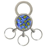 Flowers Pansy Background Purple 3-Ring Key Chains Front